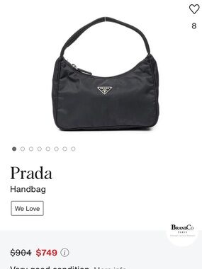 Prada Tessuto Nylon Mini Hobo Bag | Black | Reissue $1320.00